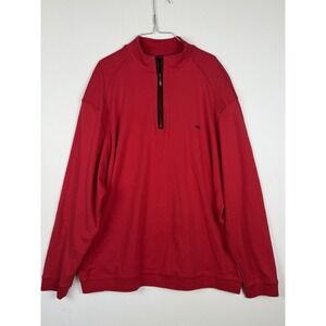 Southern Marsh Men's XXL Red Pullover Quarter Zip Long Sleeve‎ Duck Logo